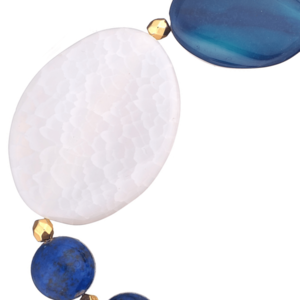 Βραχιόλι με Μπλε Λάπη λαζουλί | The Gem Stories Jewelry - ασήμι, ημιπολύτιμες πέτρες, επιχρυσωμένα, χεριού, αυξομειούμενα - 2