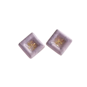 "Marble Lila" μικροί ρόμβοι από υγρό γυαλί - γυαλί, καρφωτά, μικρά, ατσάλι - 2