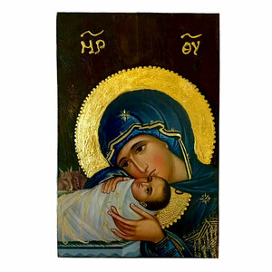 Η Γέννησις Του Χριστού Χειροποίητη Εικόνα Σε Ξύλο 14x21cm - πίνακες & κάδρα, πίνακες ζωγραφικής, εικόνες αγίων