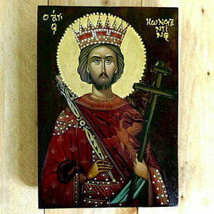 Άγιος Κωνσταντίνος ο Ισαπόστολος Χειροποίητη Εικόνα Σε Ξύλο 15x21cm - πίνακες & κάδρα, πίνακες ζωγραφικής, εικόνες αγίων