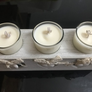 Βάση με κεράκια σογιας - αρωματικά κεριά, διακοσμητικά - 2