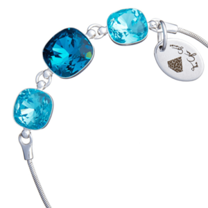Ρυθμιζόμενο Βραχιόλι σε Μπλε Απόχρωση | The Gem Stories Jewelry - ασήμι, πέρλες, επιροδιωμένα, χεριού, αυξομειούμενα - 2