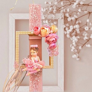 Πασχαλινη Λαμπαδα ρομαντικό κοριτσάκι με πεταλούδες - λαμπάδες, μπαλαρίνες, για παιδιά, πριγκίπισσες, για μωρά - 3