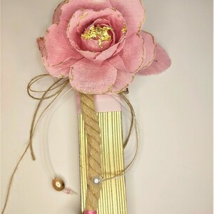 Λαμπάδα gold rose - κορίτσι, λουλούδια, για ενήλικες, για εφήβους - 2