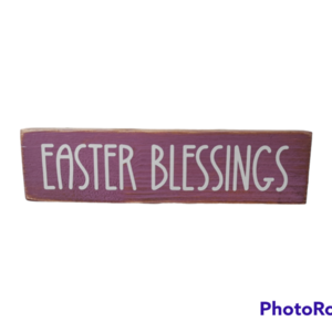 Ξύλινη διακοσμητικη πινακίδα, EASTER BLESSINGS-Αντίγραφο - διακοσμητικά, για ενήλικες, πασχαλινά δώρα