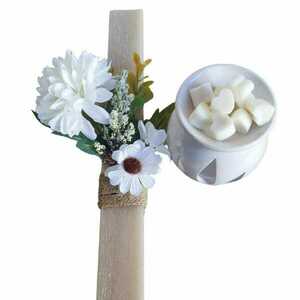 Πασχαλινή λαμπάδα σετ καυστήρα κ μελτς - κορίτσι, λουλούδια, λαμπάδες, για ενήλικες, για εφήβους - 2