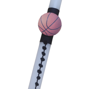 Λαμπάδα μπάσκετ για εφήβους λευκή οβάλ 30 cm - λαμπάδες, για παιδιά, για εφήβους, σπορ και ομάδες - 3