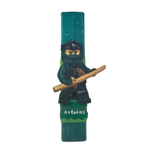 Λαμπάδα Τουβλάκια Ninjago πράσινη με όνομα - αγόρι, λαμπάδες, τουβλάκια, για παιδιά