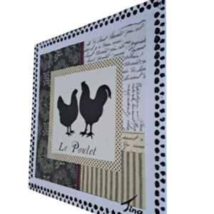 Πασχαλινο κανδρακι σε καρτολινο "le poulet" διαστασης 20Χ20 εκατ. - διακοσμητικά, για ενήλικες, για εφήβους, ζωάκια - 3