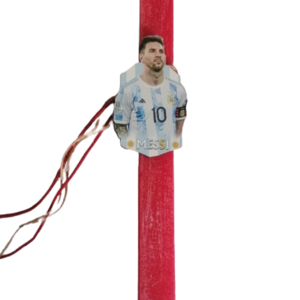 Λαμπάδα αρωματική κόκκινη πλακέ ξυστη με τον Messi - αγόρι, λαμπάδες, για παιδιά, για εφήβους, σπορ και ομάδες