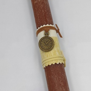 Αρωματική καφέ στρόγγυλη ξυστή λαμπάδα 30cm, με μεταλλικό στοιχείο ρολόι - αγόρι, λαμπάδες, για ενήλικες, αρωματικές λαμπάδες, για εφήβους - 3