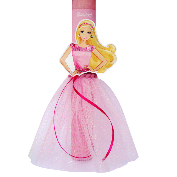Λαμπάδα "Barbie" με όνομα παιδιού - κορίτσι, λαμπάδες, για παιδιά, για εφήβους, πριγκίπισσες