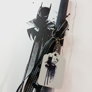 Λαμπάδα αρωματική BATMAN με ξύλινη πλάτη - αγόρι, λαμπάδες, για παιδιά, σούπερ ήρωες - 4