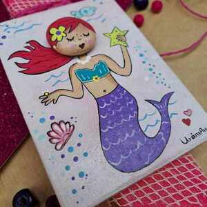 "Dream of Mermaid" Λαμπάδα Φουξ Αρωματική Πλακέ Ξυστή 30x3.5cm - κορίτσι, λαμπάδες, για παιδιά, πριγκίπισσες, γοργόνες - 4