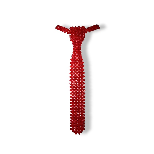 Γραβάτα Wide Tie από Κρύσταλλα - ημιπολύτιμες πέτρες, πέτρα, μακριά - 2