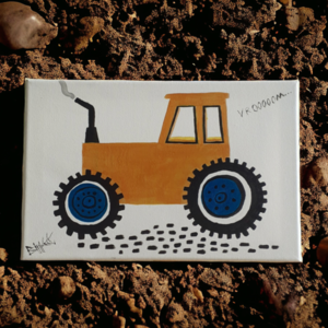 Πίνακας σε Βαμβακερό Καμβά /30x20cm/ Τρακτέρ - αγόρι, αυτοκίνητα, παιδικοί πίνακες - 2