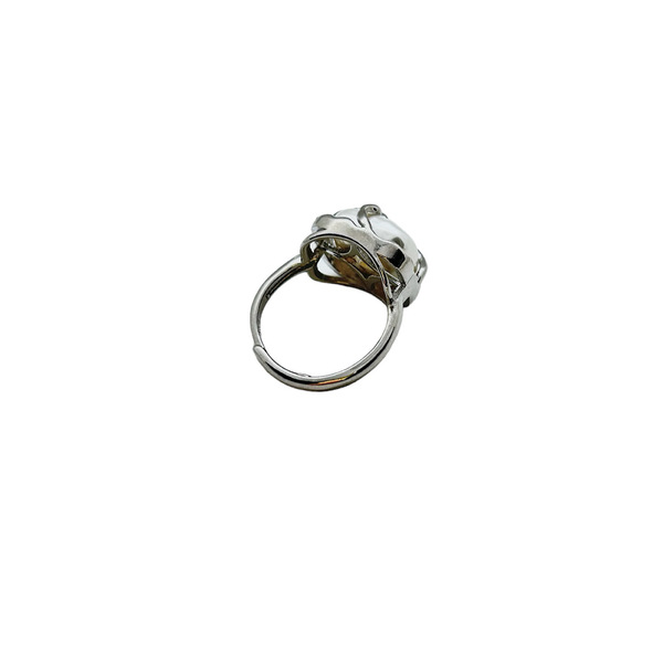 Δαχτυλίδι ασήμι 925 με λευκή πέτρα. - ημιπολύτιμες πέτρες, ασήμι 925, αυξομειούμενα - 2
