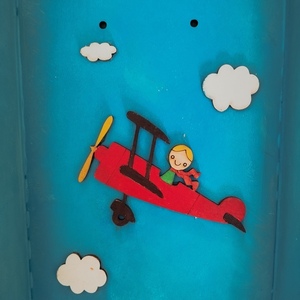 Ο μικρός πρίγκιπας στο αεροπλάνο- χειροποίητη αρωματική λαμπάδα με 3d κάδρο - αγόρι, μικρός πρίγκιπας, για παιδιά - 3