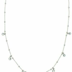 Κολιέ με Λευκές Κρυστάλλινες Πέτρες – Επιροδιωμένο | The Gem Stories Jewelry - ασήμι 925, κοντά, επιπλατινωμένα - 2