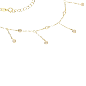Κολιέ με Λευκές Κρυστάλλινες Πέτρες – 24 Gold Plated | The Gem Stories Jewelry - επιχρυσωμένα, ασήμι 925, κοντά