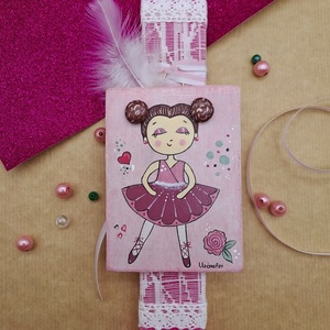 "Prima Ballerina" Λαμπάδα Ροζ Αρωματική Πλακέ Ξυστή 30x3.5cm - κορίτσι, λαμπάδες, μπαλαρίνες, για παιδιά, πριγκίπισσες - 2