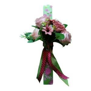 Χειροποίητη αρωματική λαμπάδα 35 εκ. "Floral" - κορίτσι, λαμπάδες, για ενήλικες, για εφήβους