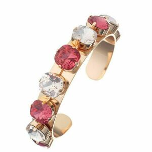 Ρυθμιζόμενο Βραχιόλι με Ροζ Κρύσταλλα - Χρυσό | The Gem Stories Jewelry - ημιπολύτιμες πέτρες, χαλκός, σταθερά, επιπλατινωμένα, χεριού