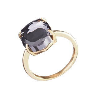Baroque Δαχτυλίδι Επιχρυσωμένο με Μαύρο Κρύσταλλο | The Gem Stories Jewelry - ημιπολύτιμες πέτρες, επιχρυσωμένα, ασήμι 925, σταθερά, χεριού - 4