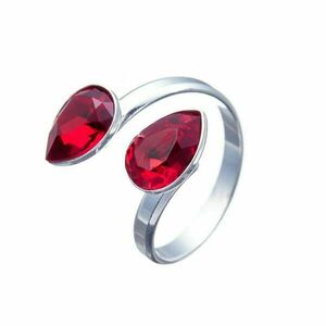 Προσαρμοσμένο Δαχτυλίδι με Κρύσταλλα σε Κόκκινη Απόχρωση - Μικρό | The Gem Stories Jewelry - ασήμι, ημιπολύτιμες πέτρες, επιπλατινωμένα, χεριού, αυξομειούμενα