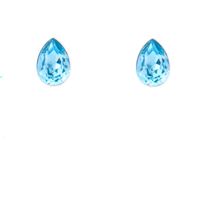 Σκουλαρίκια με 2 Χρήσεις και Κρύσταλλα Ακουμαρίνας | The Gem Stories Jewelry - ασήμι, ασήμι 925, swarovski, μικρά, επιπλατινωμένα - 3