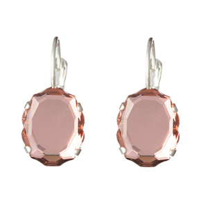 Μπαρόκ Σκουλαρίκια Απαλό Ροζ Χρώμα | The Gem Stories Jewelry - ασήμι, swarovski, μικρά, γάντζος, επιπλατινωμένα