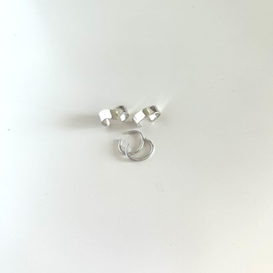 Shiny ear cuffs | Ασήμι 925 χειροποίητα σκουλαρίκια ear cuffs - ασήμι 925, δάκρυ, μικρά, φθηνά