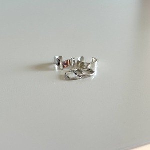 Shiny ear cuffs | Ασήμι 925 χειροποίητα σκουλαρίκια ear cuffs - ασήμι 925, δάκρυ, μικρά, φθηνά - 4
