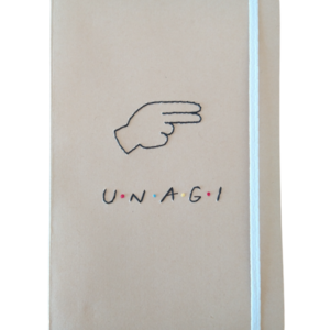 Κεντημένο τετράδιο Α5 ενός θέματος με θέμα από Φιλαράκια "unagi" - τετράδια & σημειωματάρια