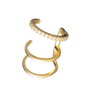 Σκουλαρίκια που Αγκαλιάζουν το Αυτί – Επιχρυσωμένα | The Gem Stories Jewelry - επιχρυσωμένα, ασήμι 925, μεγάλα - 2
