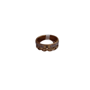 Δαχτυλίδι ατσάλι με ζιργκον "chain" μέγεθος 9 - επιχρυσωμένα, ατσάλι, σταθερά, μονογράμματα