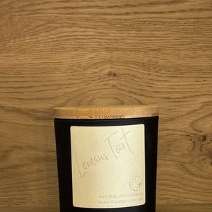 Lemon tart…Δοχείο με αρωματικό φυτικό κερί σόγιας 200 gr - αρωματικά κεριά, σόγια - 2