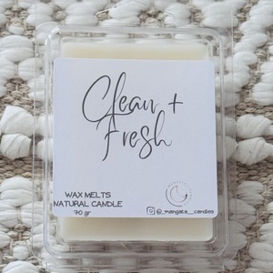 Clean & Fresh…Wax melts snap bar από φυτικό κερί ελαιοκράμβης - αρωματικά κεριά, vegan κεριά - 4