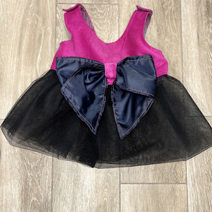 Χειροποίητο επίσημο φόρεμα φούξια με μαύρη tutu - κορίτσι, βρεφικά ρούχα - 2