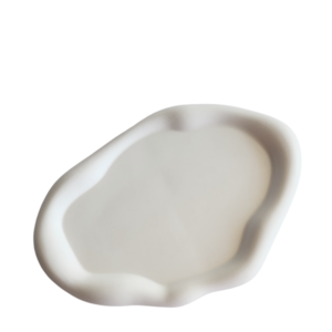 Cloud tray - Χειροποίητος διακοσμητικός δίσκος σε λευκό χρώμα - δίσκος, σπίτι, γύψος, πιατάκια & δίσκοι, γενική διακόσμηση