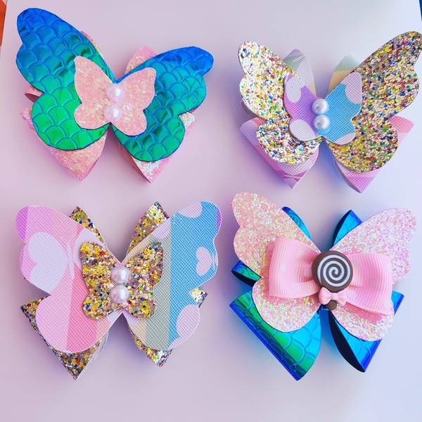 Παιδικά κλιπς μαλλιών Glitter Butterfly - κορίτσι, πεταλούδα, για τα μαλλιά, hair clips