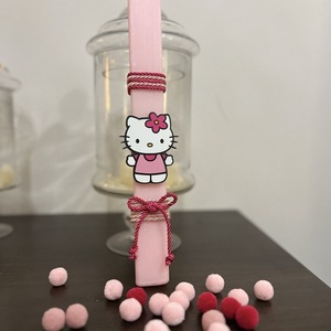 Αρωματική λαμπάδα Hello Kitty ροζ 30 εκ. - κορίτσι, λαμπάδες, για παιδιά, ήρωες κινουμένων σχεδίων - 5