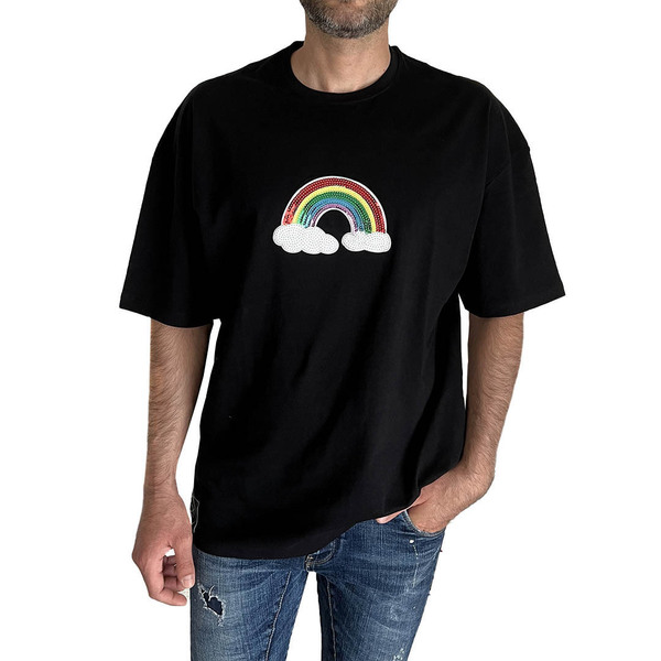 KDK - AstrafTEES ( PRIDE Rainbow Black ) - t-shirt, unisex