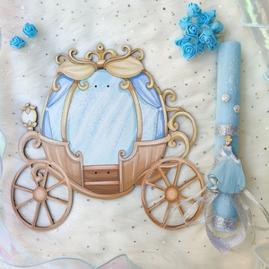 Σιελ λαμπάδα με Σταχτοπούτα και διακοσμητικό τοίχου άμαξα - κορίτσι, λαμπάδες, σετ, πριγκίπισσες - 3