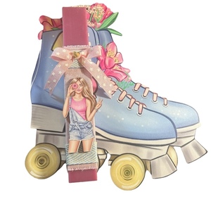 Σετ λαμπάδα Roller girl με διακοσμητικό τοίχου - κορίτσι, λαμπάδες, σετ, για παιδιά, για εφήβους