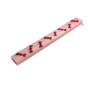 Λαμπάδα “Red Bows” (ζωγραφισμένη στο χέρι) - φιόγκος, λαμπάδες, για παιδιά, για ενήλικες, για εφήβους - 2