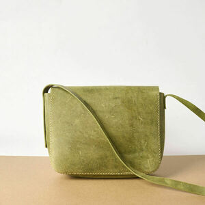 Γυναικεία χειροποίητη τσάντα ώμου Toya από δέρμα σε πράσινο χρώμα - δέρμα, ώμου, χιαστί, all day, μικρές - 2