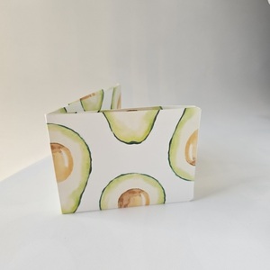 Eco-friendly πορτοφόλι τσέπης αβοκάντο/ Paper Wallet Avocado - χαρτί, ιδεά για δώρο, πορτοφόλια
