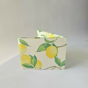 Eco-friendly πορτοφόλι τσέπης λεμόνια/ Paper Wallet lemons - χαρτί, πορτοφόλια, δώρο γεννεθλίων