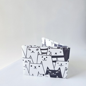 Eco-friendly πορτοφόλι τσέπης γάτες/ Paper Wallet cats - χαρτί, πορτοφόλια, δώρο γεννεθλίων